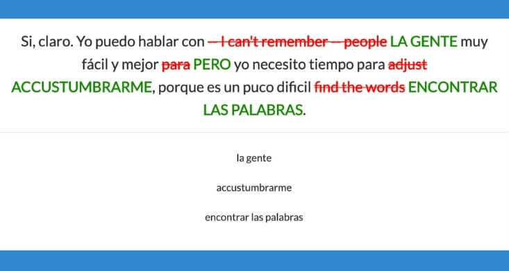 Sample Transcript with corrections